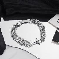 ราคา ILOVEDIY สร้อยข้อมือสไตล์ฮิปฮอปทำจากเหล็กไทเทเนียม2ชั้นสำหรับผู้หญิง ผู้ชายเทรนด์ Ins เครื่องประดับแนวเรโทรเท่ๆ2022ใหม่ (15265917172)
