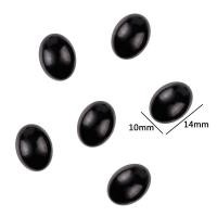 ราคา ตาตุ๊กตาวงรีสีดำ50 100 200ชิ้นตุ๊กตาหมีของเล่นตุ๊กตา DIY ดวงตาจำลองสีดำส้นแบนมุกเทียม (21448840082)
