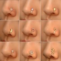 ราคา BC คลิปหนีบจมูกรูปตัวยูแบบไม่เจาะรูเครื่องประดับเครื่องประดับจมูกแฟชั่นที่สร้างสรรค์รูปมงกุฎห่วงสแตนเลสเจาะจมูกและหู (18475594599)