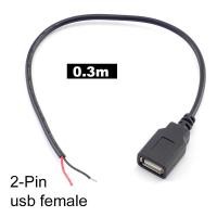 ราคา Merlin Irving Shop 2 pin 4 pin wire Line Micro USB diy 2 0 Male to Female Type C c Charger Wire Power Supply Connector Extension repairing Cable (20343853520)