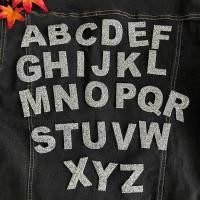 ราคา ตัวอักษรเพชร เพชรรีดร้อน คริสตัล ตัวอักษรภาษาอังกฤษ A Z ตัวรีดติดเสื้อ Letter Alphabet Patch (20211569092)
