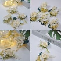 ราคา เข็มกลัดติดอก rosywhite กุหลาบโทนขาว (21423910583)