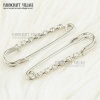 ราคา เข็มกลัดโลหะประดับเพชร ขนาดใหญ่ ยาว3 8 5ซม สำหรับตกแต่งเสื้อผ้า แฟชั่นเกาหลี เข็มกลัดซ่อนปลาย อะไหล่เข็มกลัด (15866873848)