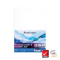 ราคา Renaissance บอร์ดกระดาษสีน้ำ กระดาษร้อยปอนด์ 200 แกรม ผิวหยาบ ขนาด A3 A4 A5 จำนวน 1 แผ่น (21547976535)