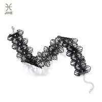 ราคา สร้อยแบบคอเสื้อดอกไม้โซ่คล้องคอทำจากลูกไม้สร้อยคอสั้นสไตล์เกาหลี (13407072250)