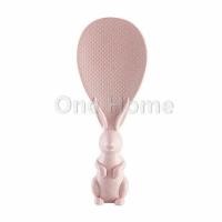 ราคา ทัพพีตักข้าว ทัพพีตักข้าวรูปกระต่ายน่ารัก ตั้งได้ ข้าวไม่ติดทัพพี ล้างง่าย ช้อนทำอาหาร Wheat straw rice spoon (11010116245)