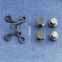 ราคา 5ชิ้น เซ็ตกางเกงยีนส์กระดุมเอวสแนปปรับได้เข็มขัดเหล็กถอดได้หัวเข็มขัด DIY กางเกงเอวสูงอุปกรณ์เย็บผ้าสั้น (20719787275)