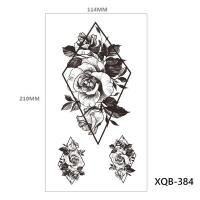 ราคา Rose Animal Long Tattoo รอยสักชั่วคราวขนาดใหญ่สิงโตเผ่าสีดำ นักรบเสือหมาป่าสติ๊กเกอร์รอยสักปลอมสำหรับผู้หญิง (17139127021)