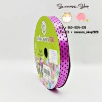 ราคา ริบบิ้นพับเหรียญ TW ลายจุด ลายดอกไม้ เบอร์ 2 ยาว 50 หลา (17410571336)