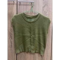 ราคา เสื้อครอปไหมพรมสีเขียวมือสอง (21477644132)