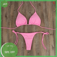 ราคา Lowest price Jay เซ็ตบิกินี่สุดเซ็กซี่สำหรับผู้หญิงชุดว่ายน้ำจีสตริงข้างจีสตริงชายหาดชุดว่ายน้ำชุดว่ายน้ำ (21576041605)