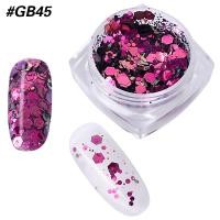 ราคา เลื่อมผสม1กล่องสำหรับเล็บนางเงือกเล็บเกล็ดแวววาวศิลปะเล็บหกเหลี่ยมเลื่อมกระจกแวววาว Spangle (14851316906)