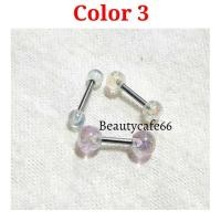 ราคา 1 pc จิวหู 5 สี ดัมเบลกลม Stainless บอลอะคลิลิค 3 5 mm ก้าน 1 2 6 mm ไม่ลอก ไม่ดำ ไม่ระคายเคือง จิวดัมเบล จิวขยายหู จิวเพชร จิวดัมเบลกลม DB07 (11543429736)