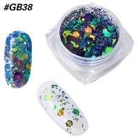ราคา เลื่อมผสม1กล่องสำหรับเล็บนางเงือกเล็บเกล็ดแวววาวศิลปะเล็บหกเหลี่ยมเลื่อมกระจกแวววาว Spangle (14851316909)