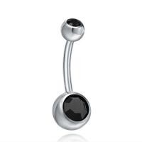 ราคา จิวสะดือสแตนเลสแท้ จิวหูสแตนเลสแท้ II Navel 2 CZ II Korean earring navel CZ Stainless Steel ascessories (10694117596)