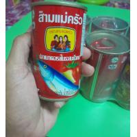 ราคา ปลากระป๋อง ปลาแมกคาเรลในซอสมะเขือเทศ ตรา สามแม่ครัว สีแดง รุ่นฝาดึง ราคา กระป๋องละ 29 บาท (20735799853)