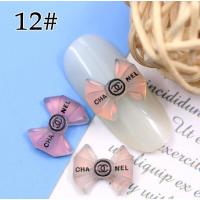 ราคา 10ชิ้น สติ๊กเกอร์ โบแต่งเล็บ โบไฮโซ โลโก้ชาแนลเพชร โบชาแนล (19409656887)