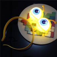 ราคา Novelty LED Headwear Futuristic LED Hairbands Flashing Alien Eyeball Hair Hoops Glow in the Dark Party Accessories LED Halloween Headbands (20242599599)
