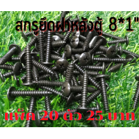 ราคา 1 แพ็ค20ตัว น็อตประกอบตู้ลำโพง สกรู THดำ 8x1นิ้ว สกรูเกลียวปล่อย น็อต สกรูดำ น็อตเกลียวปล่อย สกรูหัวกลม น็อตหัวกลมดำ (12567267855)