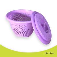 ราคา ตะกร้าพลาสติก แบบกลมมีฝาปิด ตะกร้าใส่ของ ตะกร้าใส่เงิน (19515074989)