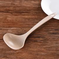 ราคา ช้อนตักซุป Plastic soup spoon ช้อนด้ามจับยาว ช้อน ผลิตจากฟางข้าวสาลี (20769063648)
