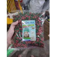 ราคา อาหารแมวแบ่งขาย ราคาถูก ขนาด 400g เม็ดเขียวแดง เม็ดสามสี เม็ดสีแดง (17368481894)