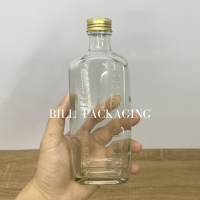 ราคา ขวดแก้วแบนทรงสูง 300ml พร้อมฝา28mm ฝา7แบบ รหัสขวด TG306 (18849596875)