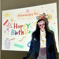 ราคา พร้อมส่งในไทย โปรเจคเตอร์วันเกิด ครบรอบ ไฟถ่ายรูป Birthday projector วันเกิด โปรเจคเตอร์จิ๋ว โปรเจคเตอร์ถ่ายรูป JJ888Shop (21275060686)
