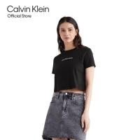 ราคา CALVIN KLEIN เสื้อยืดแขนสั้นผู้หญิง ทรง Regular Crop รุ่น J224288 BEH สีดำ (21727918602)