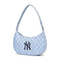 ราคา MLB กระเป๋า พร้อมส่ง ของแท้100 MONOGRAM EMBOSSED HOBO BAG กระเป๋ารักแร้มือNY (21454145374)