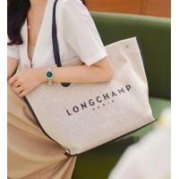 ราคา Longchamp canvas tote bag แท้ กระเป๋าทรงถัง ผ้าใบ กระเป๋าถือ handbag shoulder bags women (21594398810)