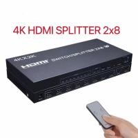 ราคา HDMI 2 In 8 Out 4K x 2K 3D 1080p HDMI Splitter 1x8 2x8 HD HDMI Switch (21764261327)