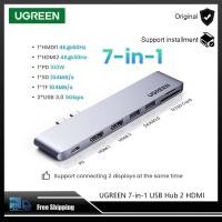 ราคา Ugreen USB C ฮับ7 IN 1คือ HDMI RJ45 USB PD 3 0 SD Thunderbolt 3ด็อค USB USB C 3 1 Type C (21420122447)