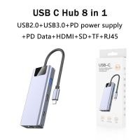 ราคา Seamwi อะแดปเตอร์ USB C HUB 3 0 Multi 8 Port Splitter HDMI 4K 30 Hz USB 3 0 PD SD RJ45 สินค้ามี4รุ่นให้เลือก (21729199231)