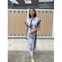 ราคา FAFALU Dolly Dress ฺ Dolly Dress เดรสคอกลม ผ้าปริ้นท์ลาย เดินกุ้นสีดำตัดกับลายผ้า Pre order 7 14 วัน (20953121003)