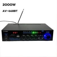 ราคา 2000W 800W HiFi เครื่องเสียงรถยนต์เครื่องขยายเสียงOriginal 2ช่องเครื่องขยายเสียงบลูทูธบ้านรถสเตอริโอวิทยุ FM AUX SD USB 2Mic 660BT 220V DC12V 100 ทำให้มั่นใจ (21405517015)