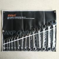 ราคา ชุดประแจแหวนข้างปากตาย ช่าง INFAR 14ตัว ขนาด 10 32 ชุดกุญแจ รุ่น งานหนัก หนา อย่างดี (16090507412)