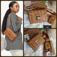 ราคา กระเป๋าครอสบอดี้ Millie ลาย Visetosหนังแท้ แถมใบเล็กห้อย เกรดHiend อุปกรณ์ครบกล่อง (17218829895)