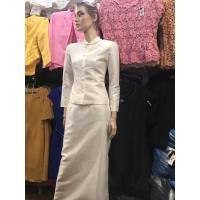 ราคา ชุดไทยจิตรลดา สีครีม งาช้าง ผ้าไหมอิตาลีเกรดเอ Thaidress (20771806171)