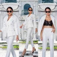 ราคา เซ็ทสูท2ชิ้นกระดุมทอง สวยหรู ดูแพง แพทเทริน์เป๊ะมากๆ คัตติ้งเนี๊ยบ (19847746614)