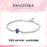 ราคา ช้อปปิ้งปลอดภาษี P เงิน925 ไพลิน สร้อยข้อมือ กำไล Sparkling Pavé Tennis Bracelet ต้นฉบับแท้ (21481003830)