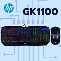 ราคา GK1100 KEYBOARD MOUSE คีย์บอร์ด เมาส์สาย HP RGB 1600DPI ปรับได้ 2 ระดับ USB 2 0 สายยาว 1 8m ประกัน 1 ปี ของแท้ (16445822372)