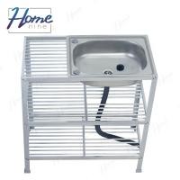 ราคา HOMENINE ซิ้งค์ล้างจาน อ่างล้างจาน สแตนเลส A 3ชั้น กลาง โครงอลูมิเนียม (21413208468)