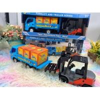 ราคา ของเล่น รถของเล่น รถกะบะ รถโฟล์คลิฟท์ รถกระบะพ่วงโฟล์คลิฟท์ รถยก รถญี่ปุ่น no 32526 (14976425465)