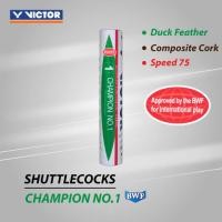 ราคา VICTOR ลูกแบดมินตัน CHAMPION NO 1 แถบแดง ขนเป็ด สปีด75 12ลูก มาตราฐาน BWF (20799034728)