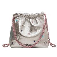 ราคา เพียงแค่ดาราแฟชั่นกระเป๋าสะพายไหล่ของผู้หญิงฉบับภาษาเกาหลีกระเป๋าสายโซ่สะพายไหล่เนื้อเพชรที่ห่วงโซ่ถุงสิริ (20719239820)