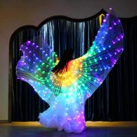 ราคา LED สายรุ้งเรืองแสงสีเสื้อคลุมนักเต้น ปีกผีเสื้อ การแสดงบนเวที การเต้นรำม้ง งานเลี้ยงคาร์นิวัล Propfjeiir 2it ภาพ (21547814650)