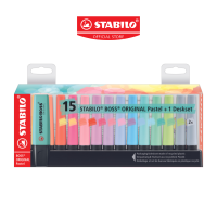 ราคา STABILO Boss Original Pastel ปากกาไฮไลท์สีพาสเทล ปากกาเน้นข้อความ แพ็ค 15 สี พาสเทล (21480279669)