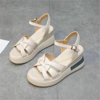 ราคา รองเท้าแตะหญิง รองเท้าแตะยางแบบรัดส้น รองเท้าพื้นหนา สไตล์เกาหลี รองเท้าแฟชั่นนำเข้า (21563409691)