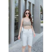 ราคา กางเกงยีนส์สามส่วนเอวสูงผ้ายืด กางเกงยีนส์ผู้หญิงสามส่วนผ้ายืดเอวสูงเข้ารูปเก็บทรงสวย กางเกงยีนส์ผู้หญิงขาสั้น (19944057259)